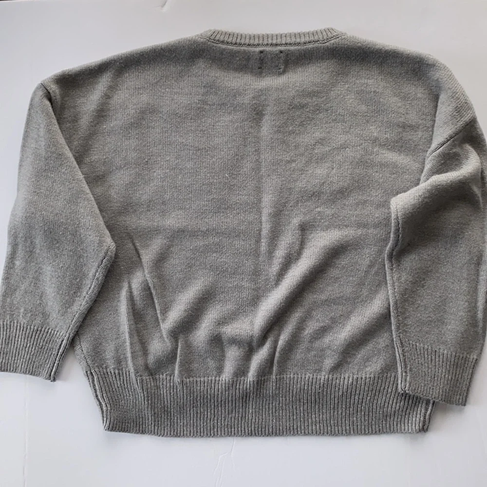 LOVE Sweater gray black dolman sleeves small